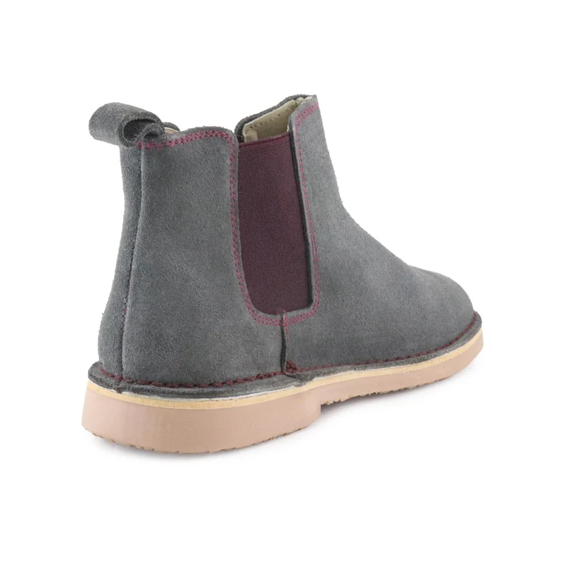Botín serraje gris/burdeos 6038-121 Jeromín