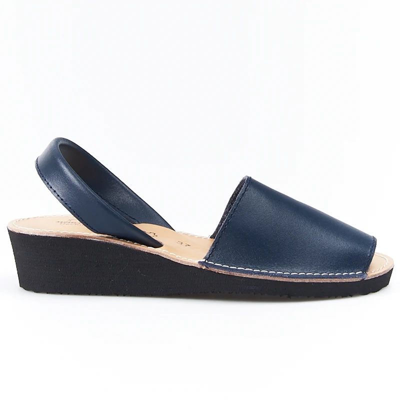 Sandalias Menorquinas Cuña Marino