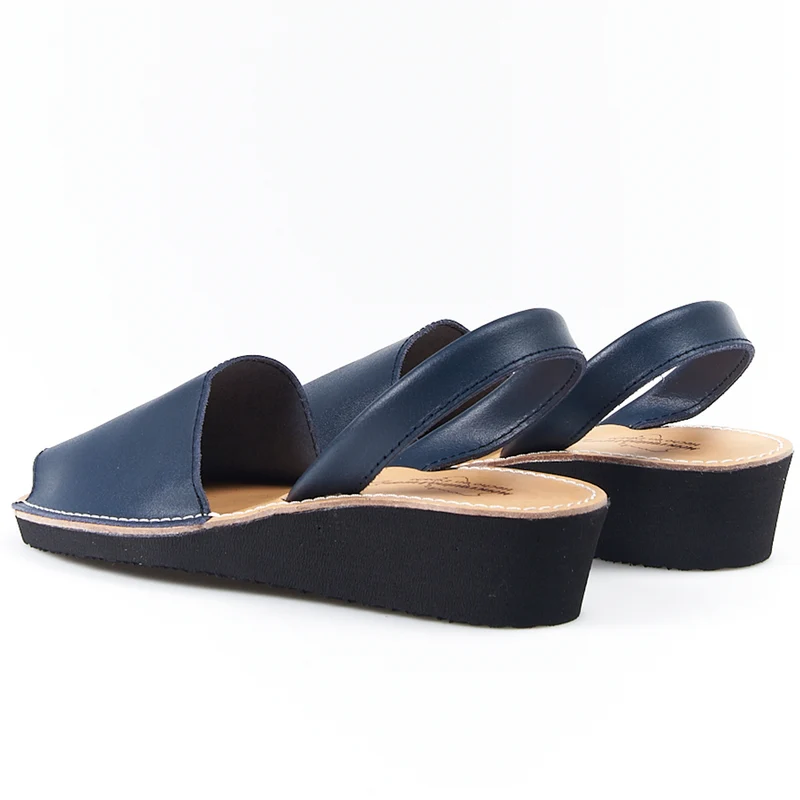 Sandalias Menorquinas Cuña Marino