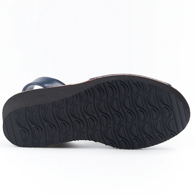 Sandalias Menorquinas Cuña Marino
