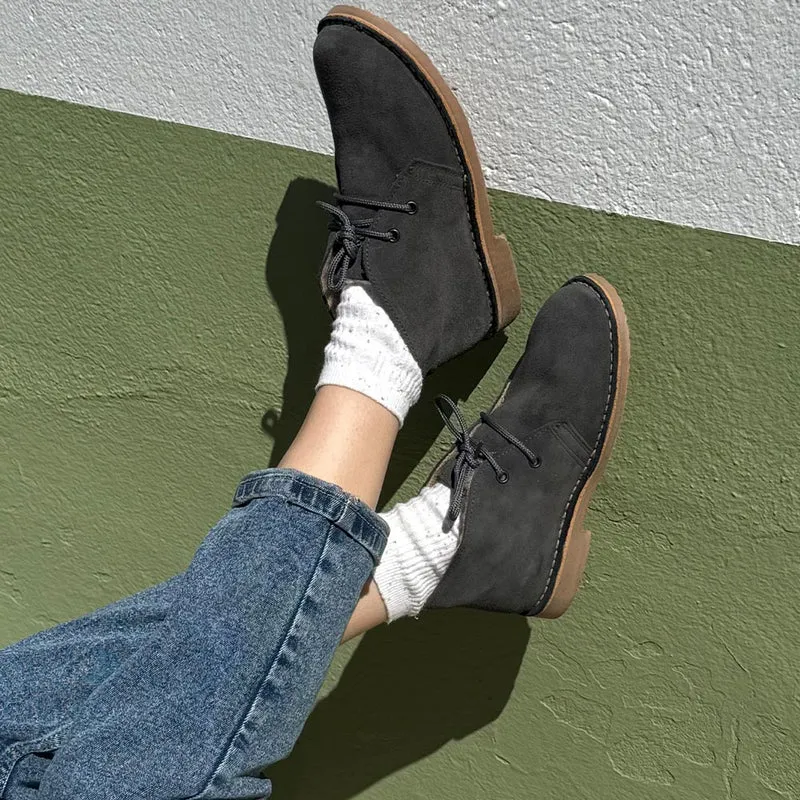 Botas Pisamierdas Gris Borreguito