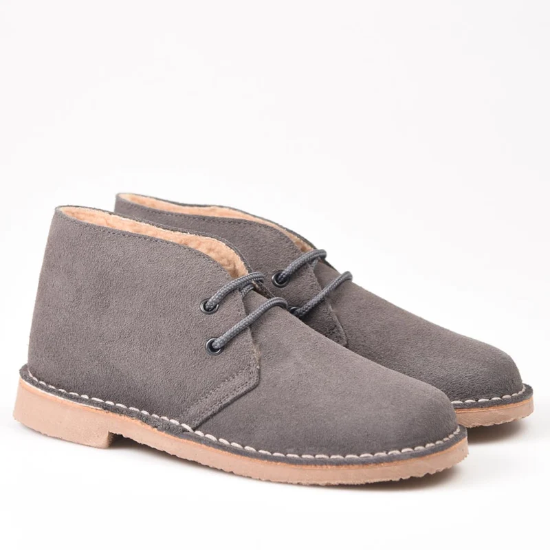 Botas Pisamierdas Gris Borreguito
