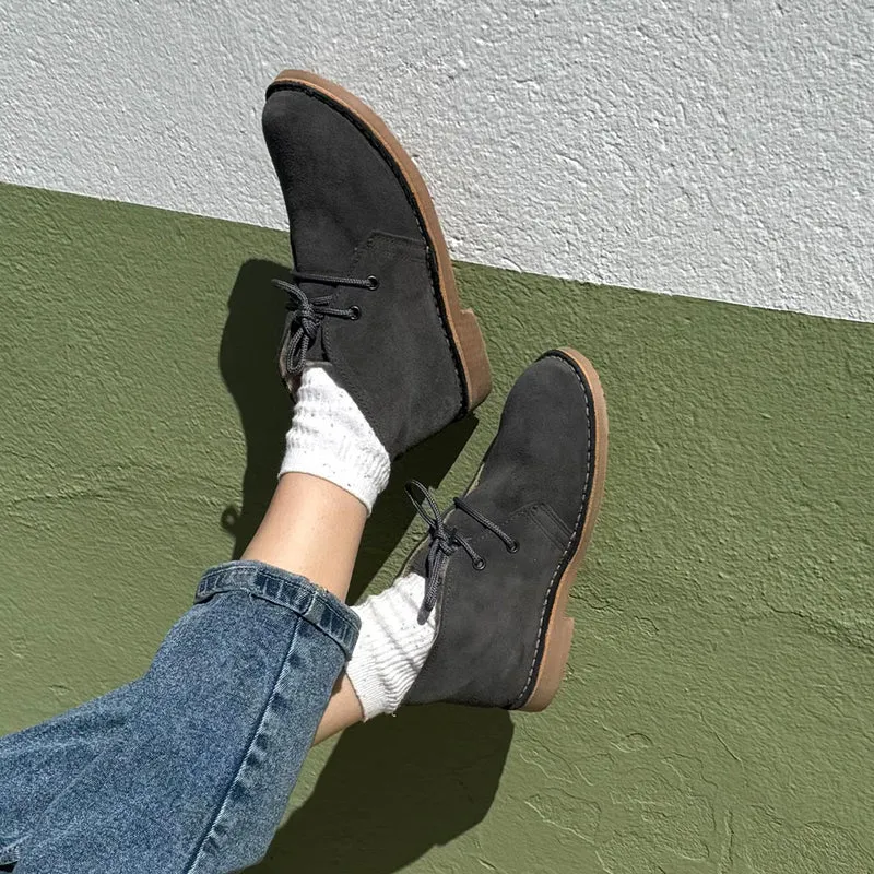 Botas Pisamierdas Gris Borreguito