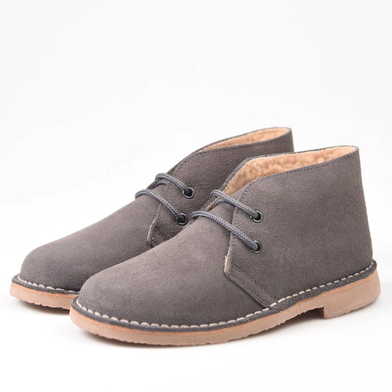 Botas Pisamierdas Gris Borreguito