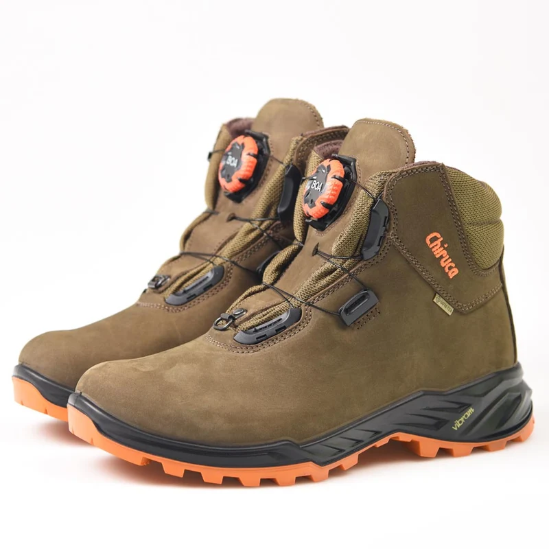Botas de montaña y trekking Unisex Chiruca Cares Boa 08 Hi Vis Gore-Tex Verde