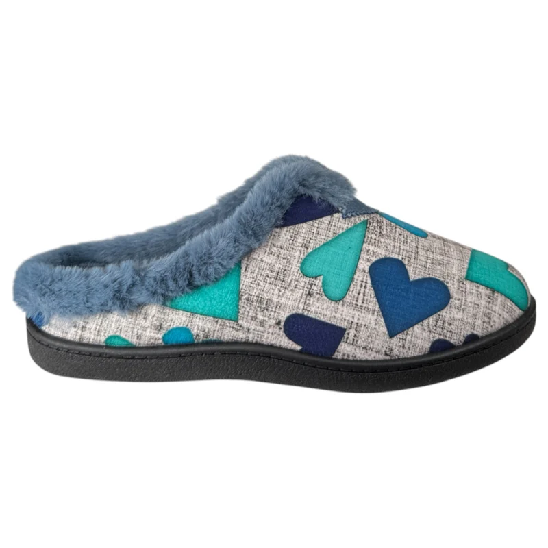Zapatillas de Casa Plumaflex Corazones 12066 Azul