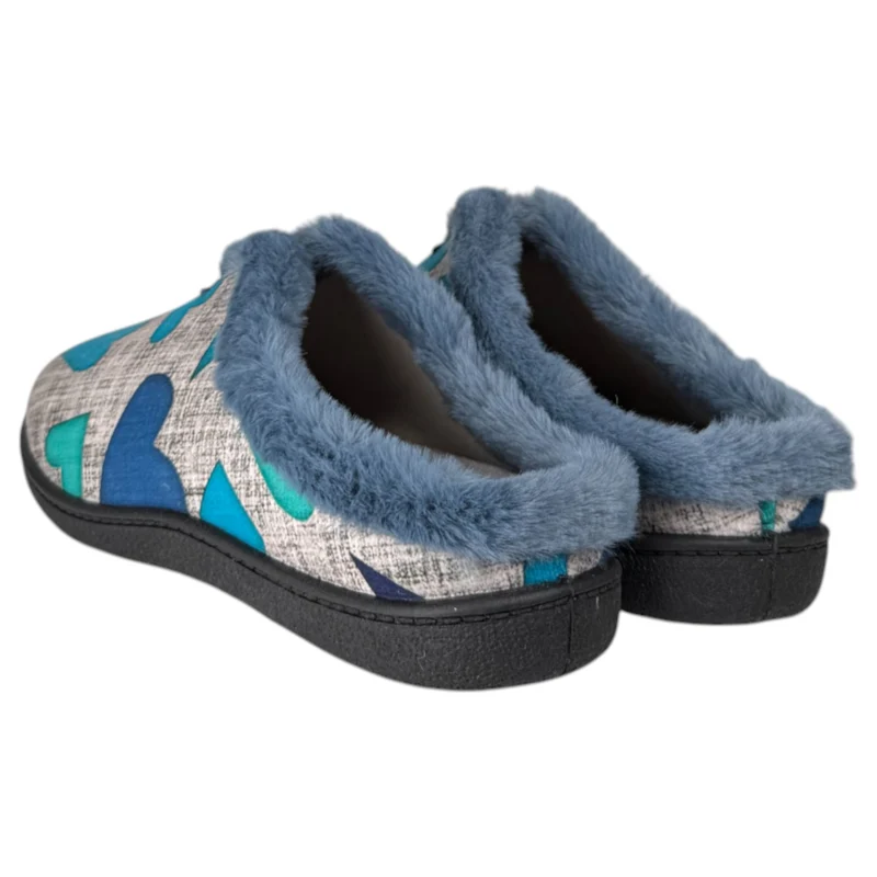 Zapatillas de Casa Plumaflex Corazones 12066 Azul