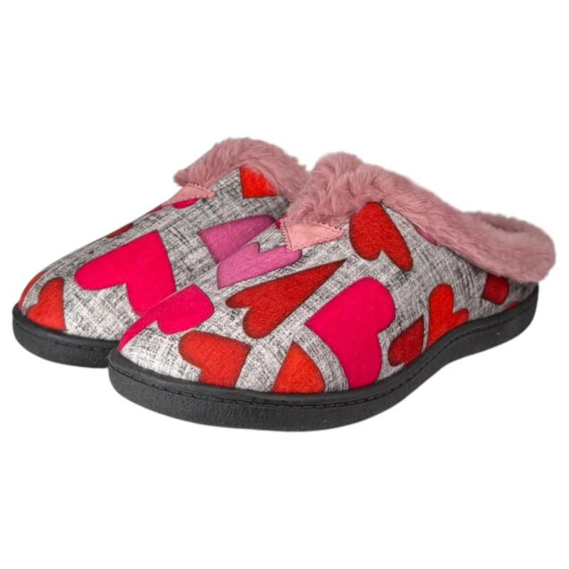 Zapatillas de Casa Plumaflex Corazones 12066 Rosa