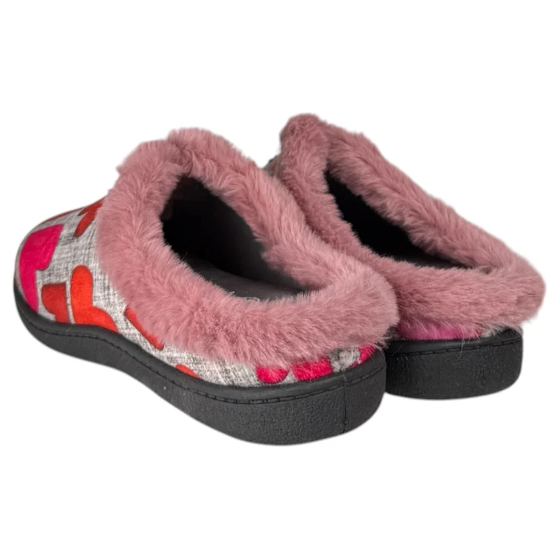 Zapatillas de Casa Plumaflex Corazones 12066 Rosa