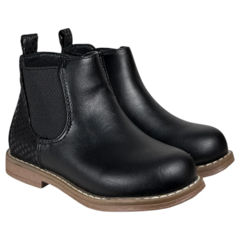 Botines Bubble Kids Elástico Glitter C1548 Negro