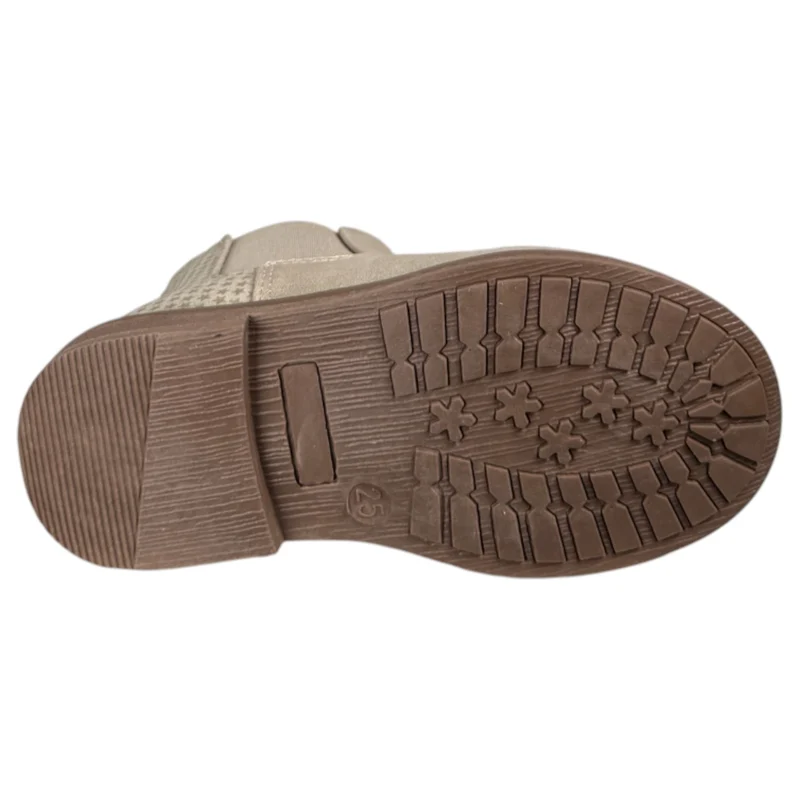 Botines Bubble Kids Elástico Glitter C1548 Oro