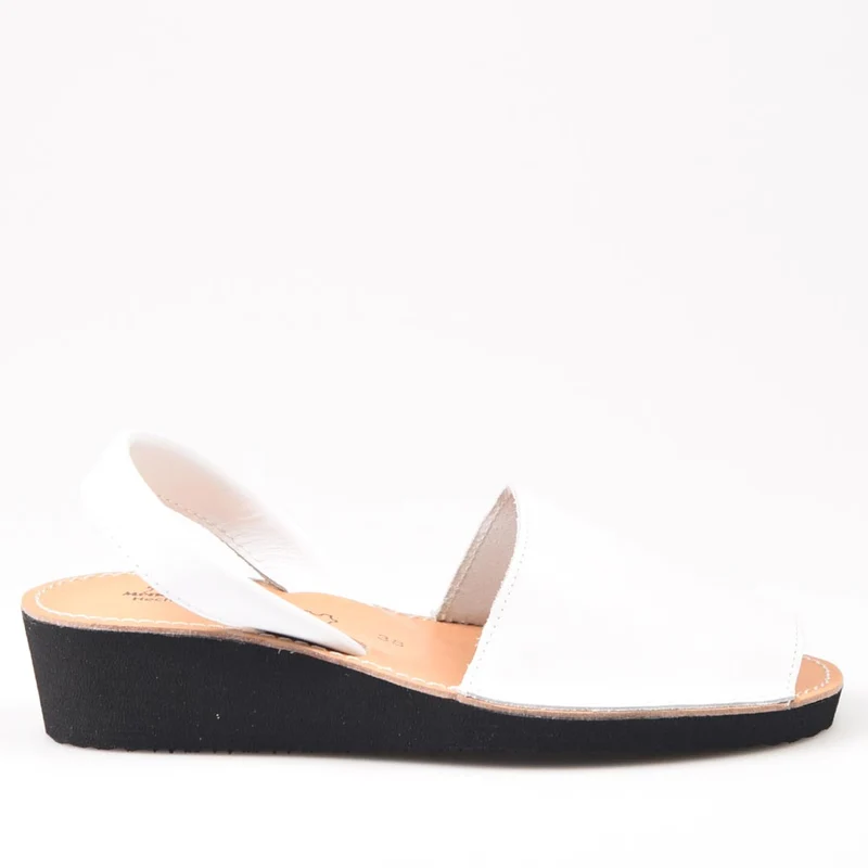 Sandalias Menorquinas Cuña Blanco