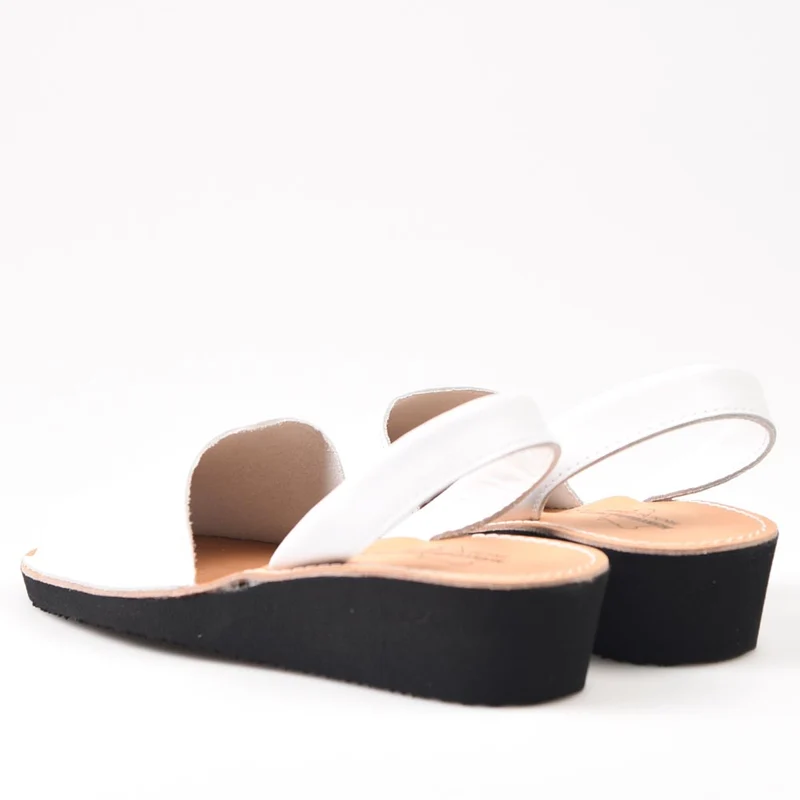 Sandalias Menorquinas Cuña Blanco