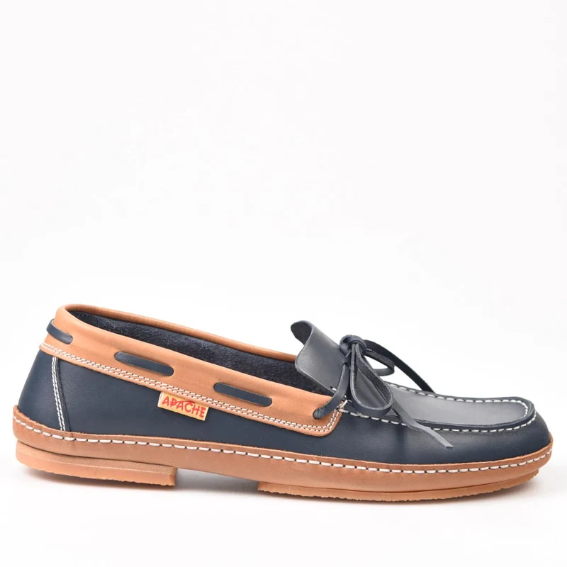 Zapatos Apache 414B Marino-Cuero Viejo