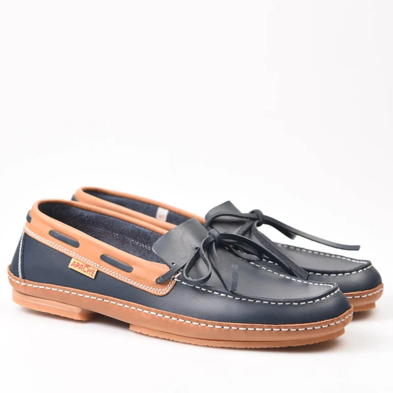 Zapatos Apache 414B Marino-Cuero Viejo
