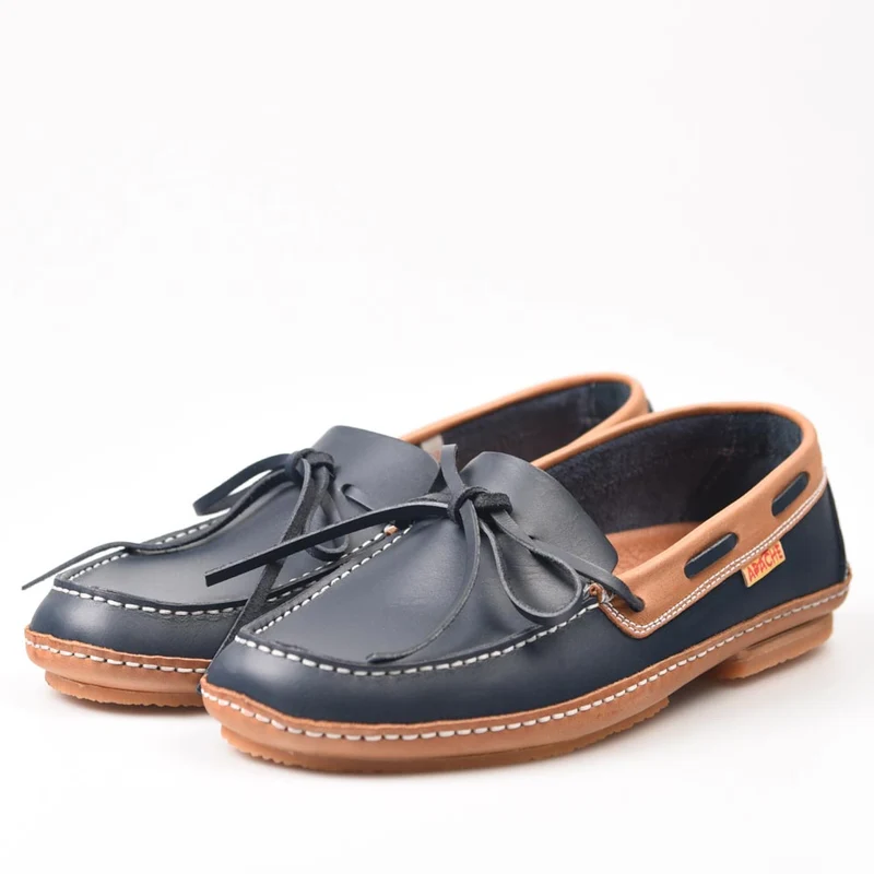 Zapatos Apache 414B Marino-Cuero Viejo