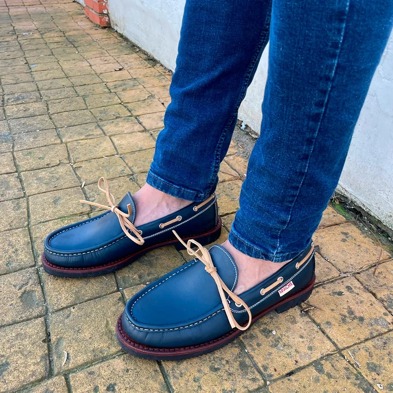 Zapatos Apache 412V Marino-Cuero