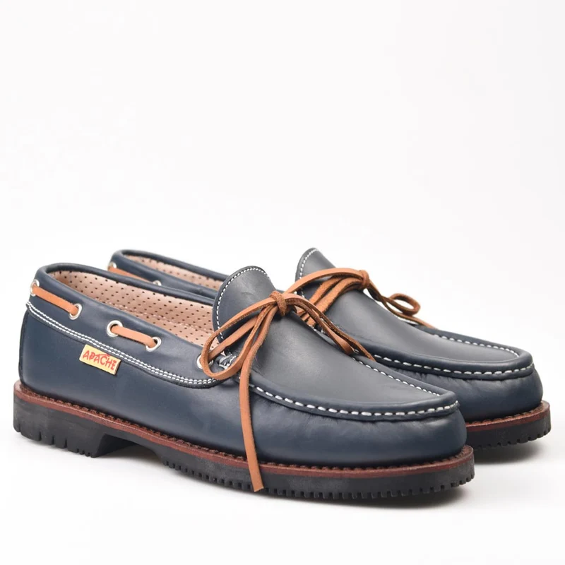 Zapatos Apache 412V Marino-Cuero