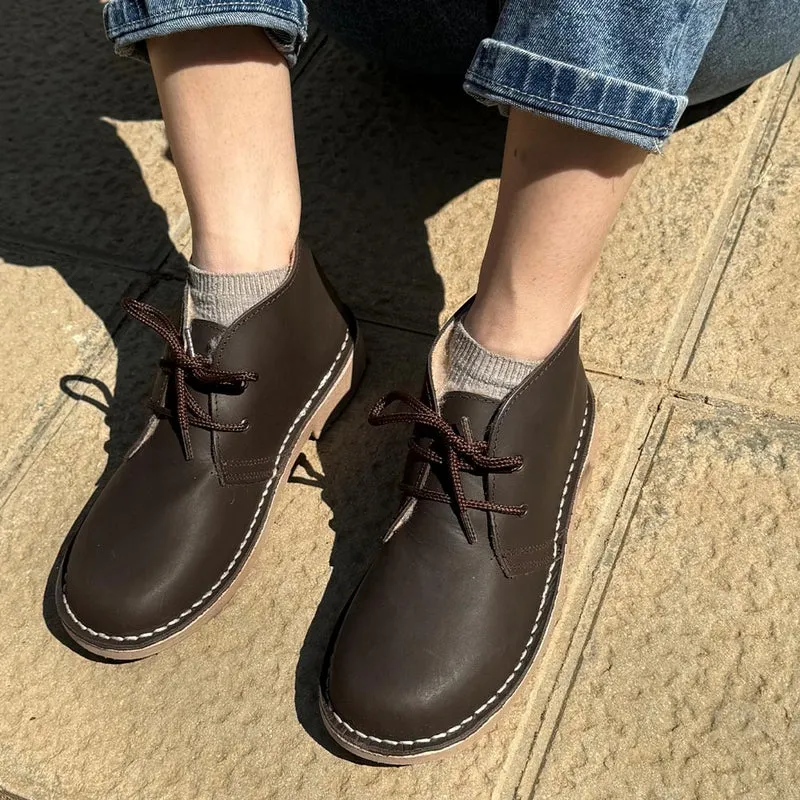 Botas Pisamierdas Pull Marrón Borreguito