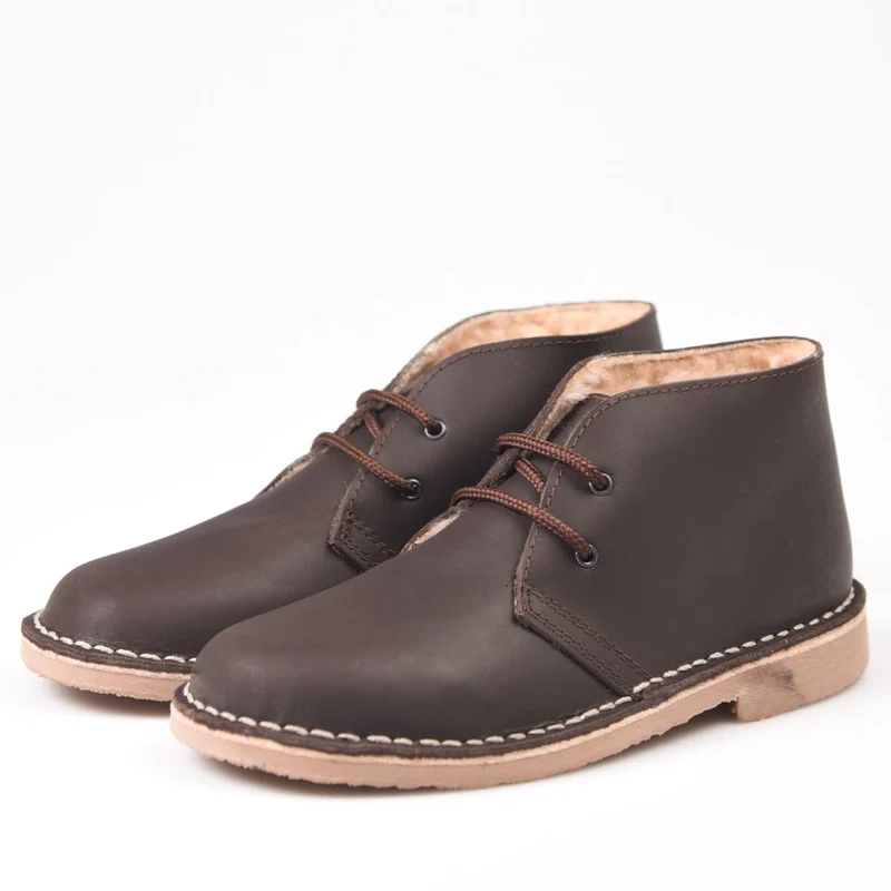 Botas Pisamierdas Pull Marrón Borreguito