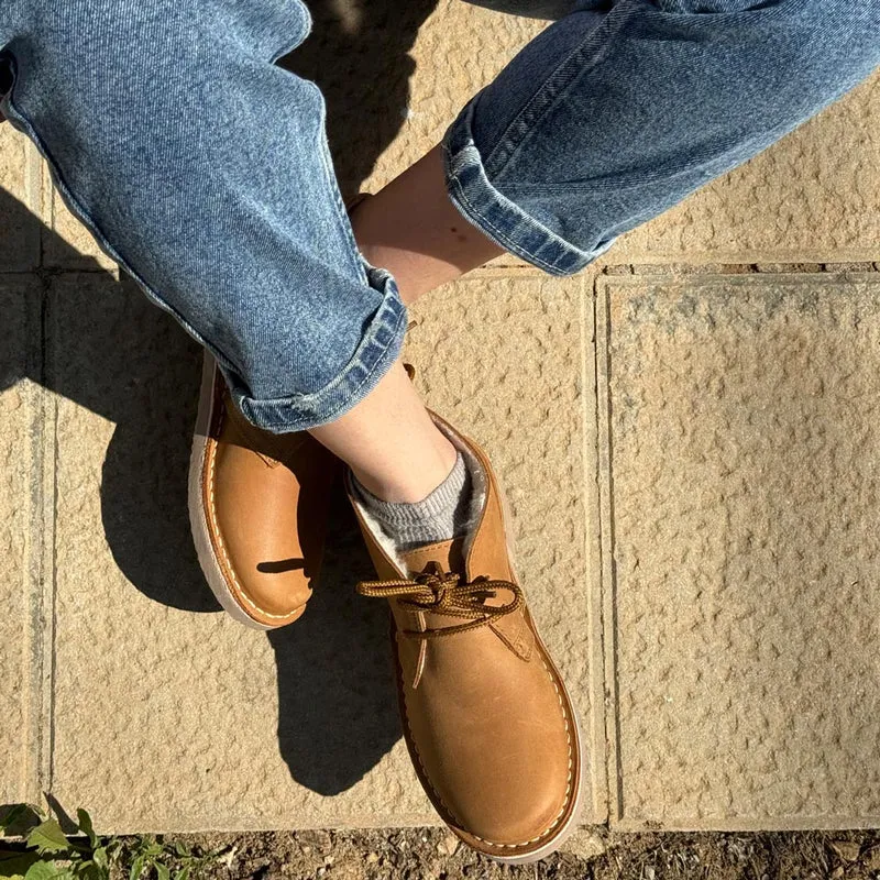 Botas Pisamierdas Pull Camel Borreguito
