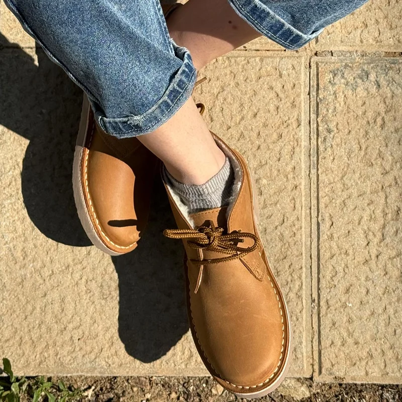 Botas Pisamierdas Pull Camel Borreguito