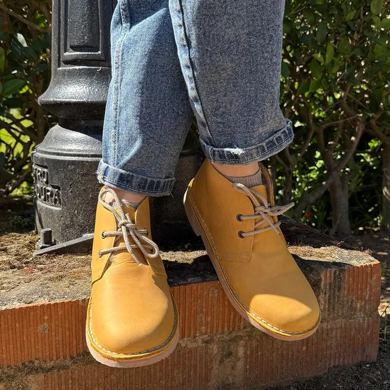 Botas Pisamierdas Pull Mostaza Borreguito