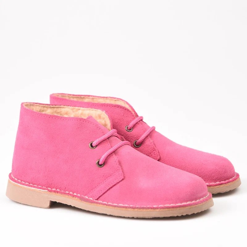Botas Pisamierdas Fucsia Borreguito