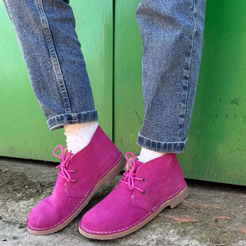 Botas Pisamierdas Fucsia Borreguito