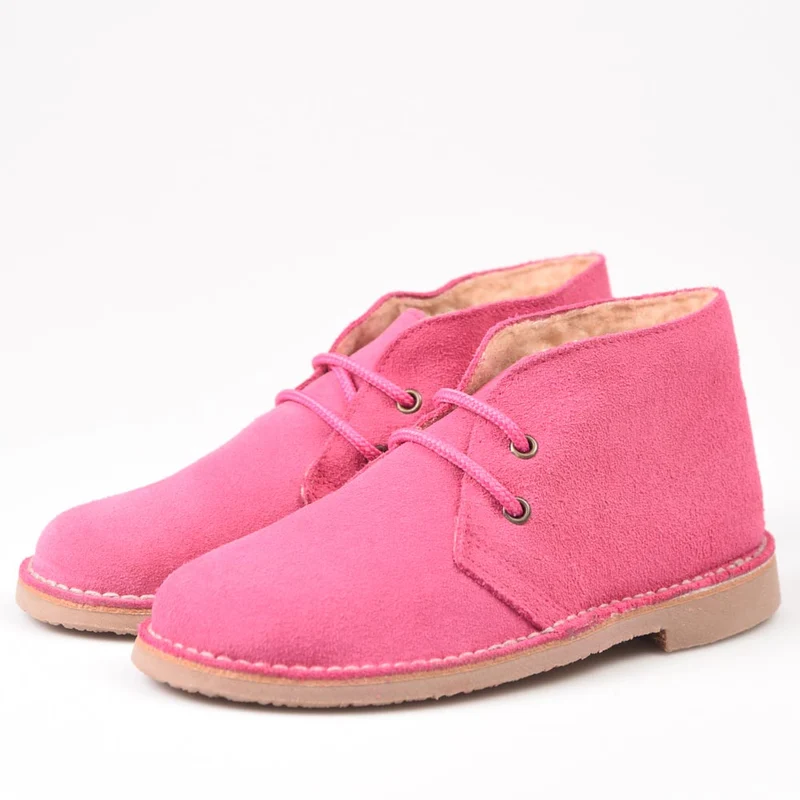 Botas Pisamierdas Fucsia Borreguito