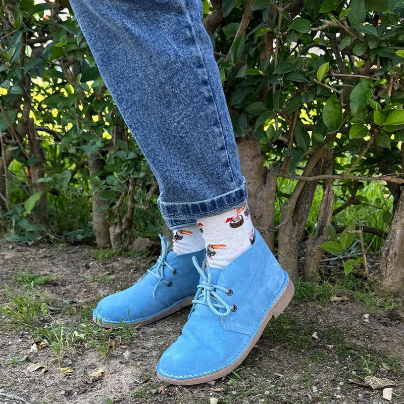 Botas Pisamierdas Celeste Borreguito