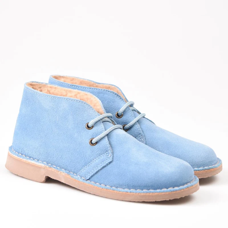 Botas Pisamierdas Celeste Borreguito