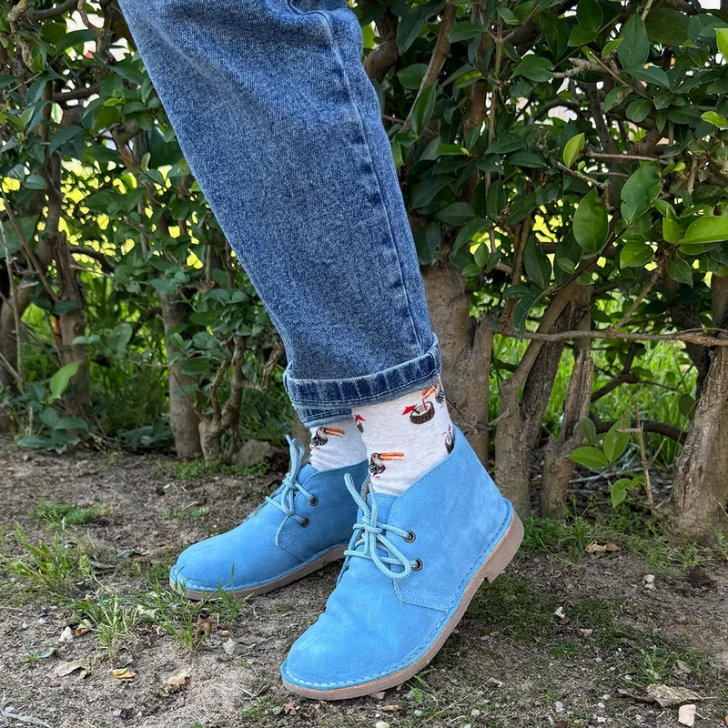 Botas Pisamierdas Celeste Borreguito