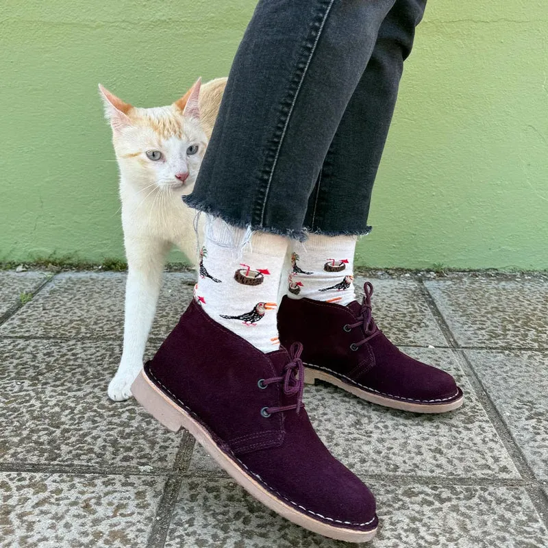 Botas Pisamierdas Burdeos Borreguito