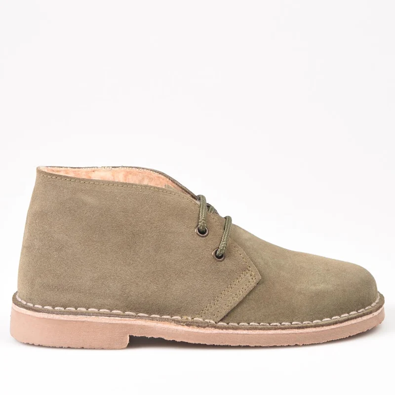 Botas Pisamierdas Kaki Borreguito