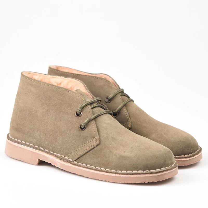 Botas Pisamierdas Kaki Borreguito