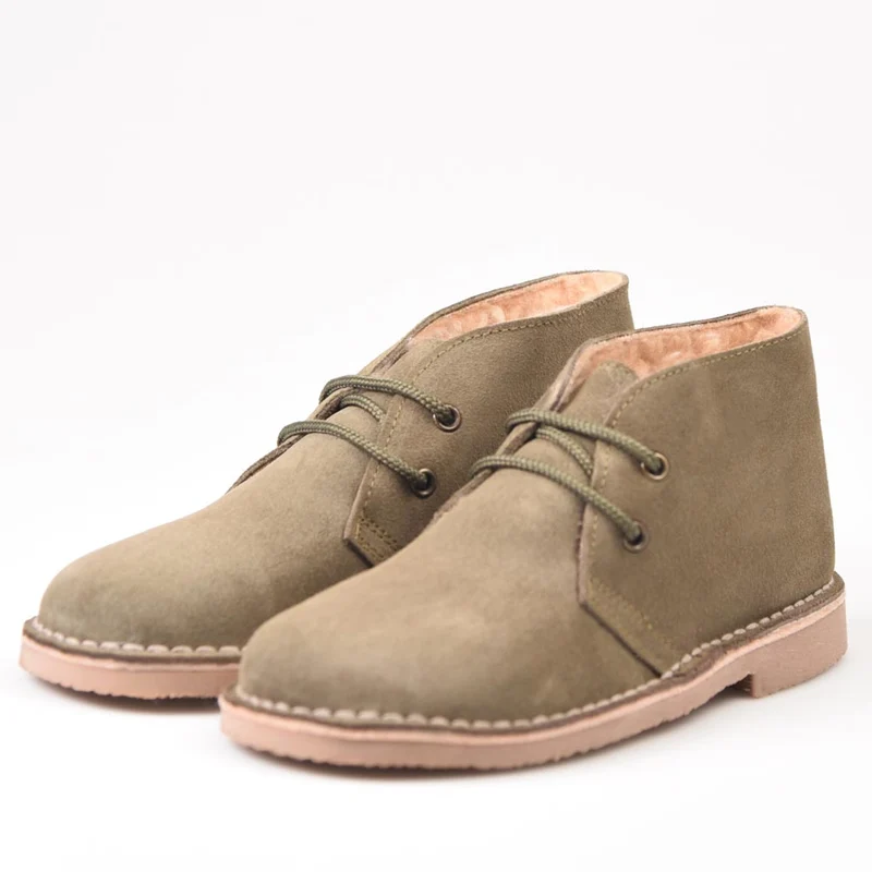 Botas Pisamierdas Kaki Borreguito