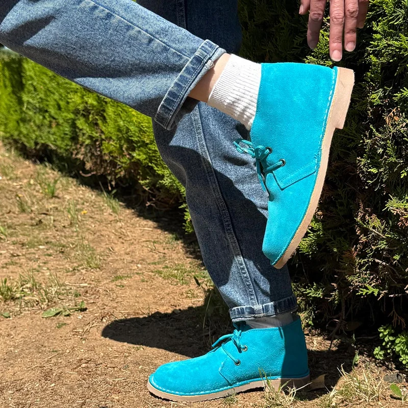 Botas Pisamierdas Turquesa Borreguito