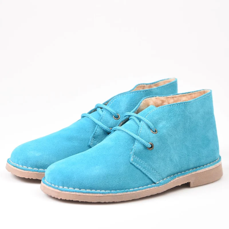 Botas Pisamierdas Turquesa Borreguito