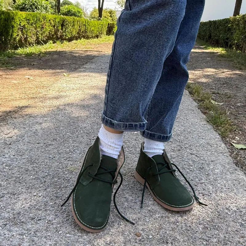 Botas Pisamierdas Verde Borreguito