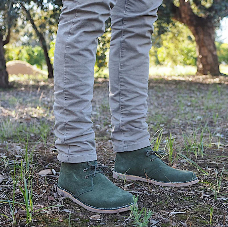 Botas Pisamierdas Verde Borreguito