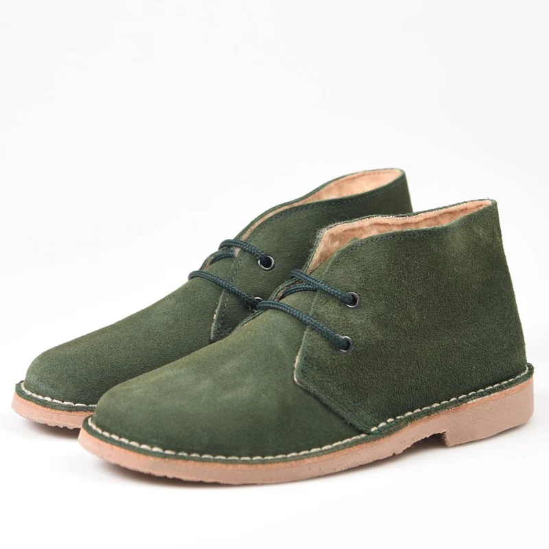 Botas Pisamierdas Verde Borreguito