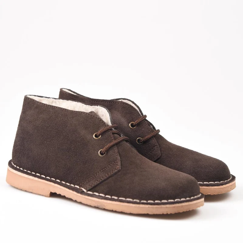 Botas Pisamierdas Marrón Borreguito