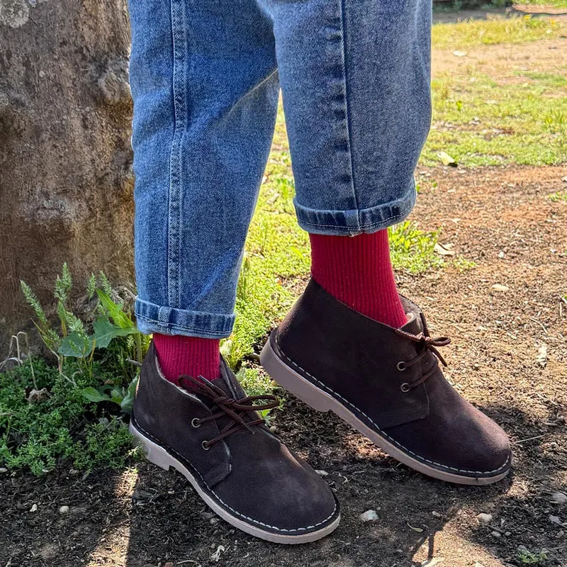 Botas Pisamierdas Marrón Borreguito