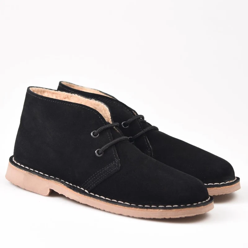 Botas Pisamierdas Negro Borreguito