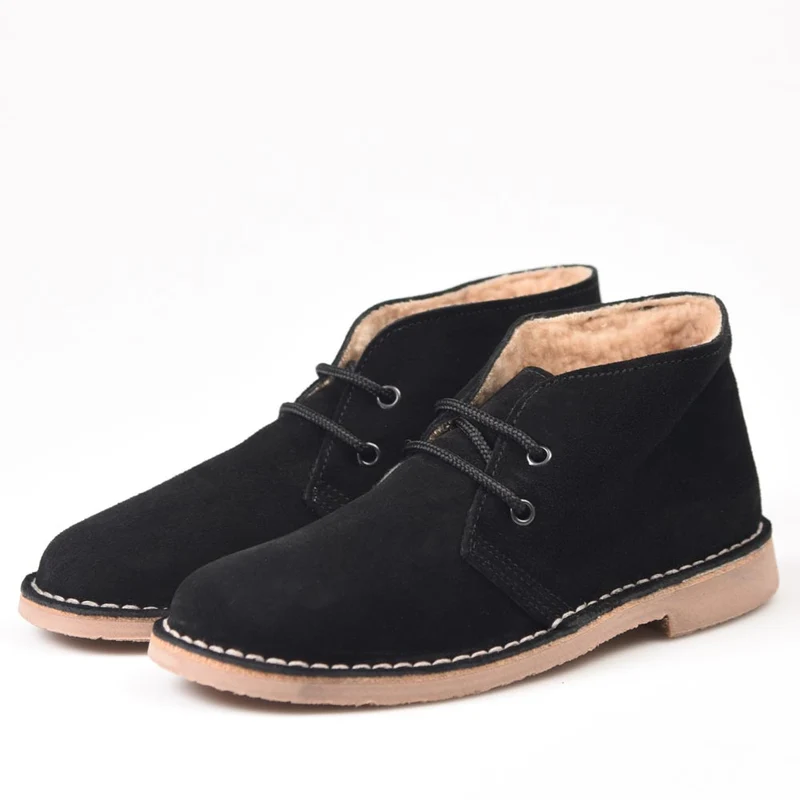 Botas Pisamierdas Negro Borreguito