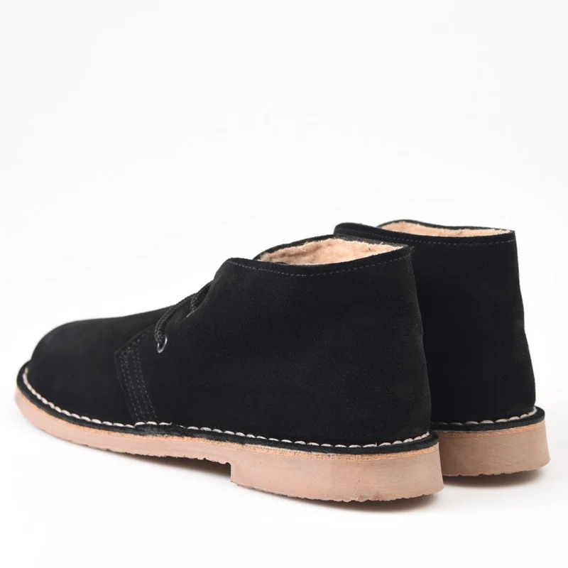 Botas Pisamierdas Negro Borreguito