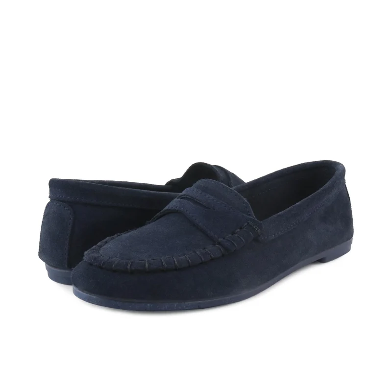 Zapatilla casa serraje azul 75471 Norteñas