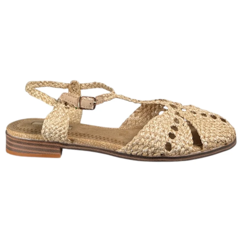 Sandalias Corina Puntera Trenzada M6391 Natural