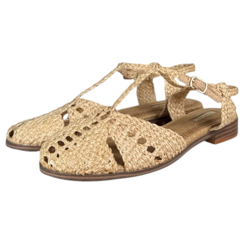 Sandalias Corina Puntera Trenzada M6391 Natural